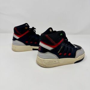 Adidas Original Drop Step Kids High-Top Sneakers - Black, Red, and Gray